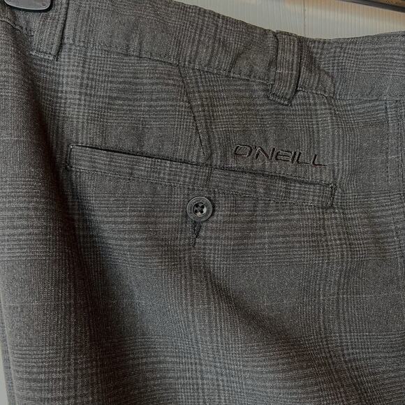 O'Neill Flat Front Street Shorts Men's in Charcoal Gray Size 38 - Picture 3 of 6